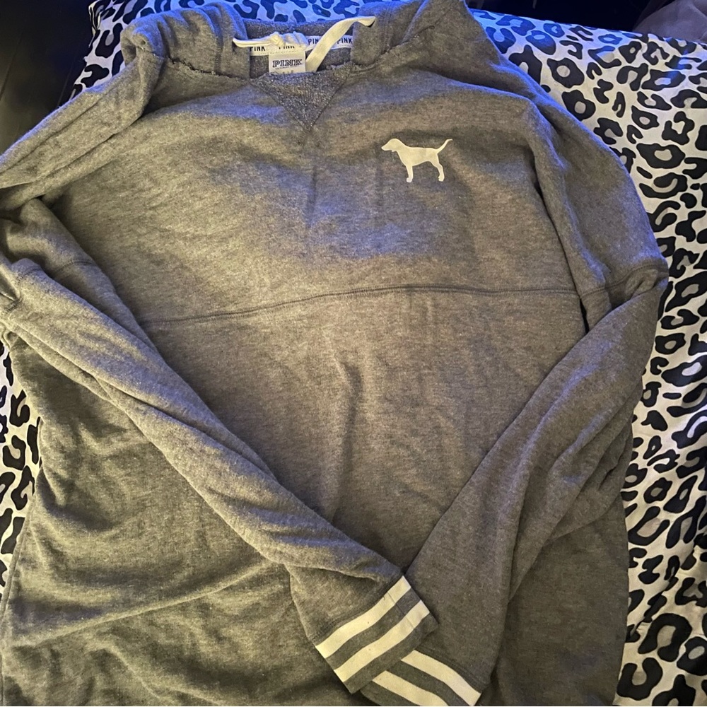 PINK hooded long sleeve shirt